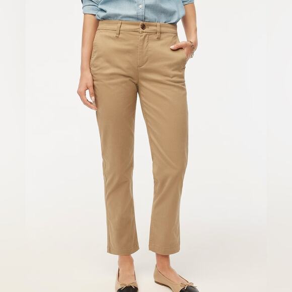 J. Crew Pants - J. Crew Women’s High Rise Girlfriend Chino Pant in Camel Brown Size 10